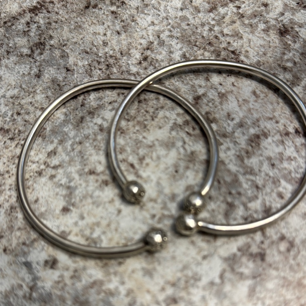 African Silver Bangle Set - Picture 3 of 3